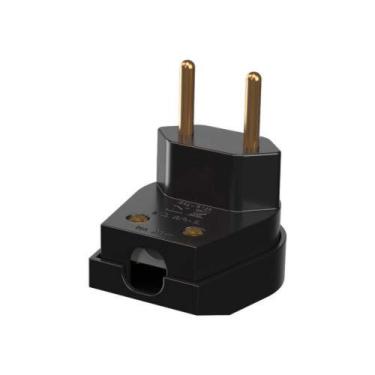 Imagem de Pino Macho 2P 10A Triangular Preto - Conector Elétrico 26560 - Mectron