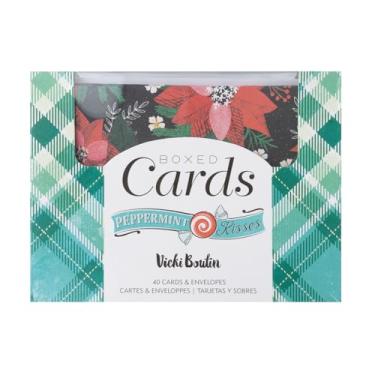 Imagem de American Crafts A2 Cards W/Envelopes (4.375 x 5.75 Inches) 40/Box Vicki Boutin Peppermint Kisses