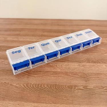 Imagem de Porta Comprimidos Diário Semanal Fácil Abrir Remédio Medicamento Planejador Suplementos Nicho Grande (1)