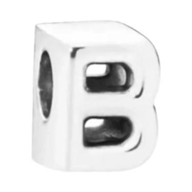 Imagem de Berloques De Alfabeto A-Z Em Prata 925 Banhada a Prata Para Pulseira E