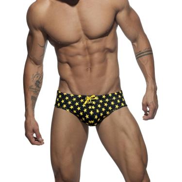 Imagem de Verão Homem Sunga Cuecas Estrela Cintura Baixa Sexy Man'e Swimwear Praia Biquíni Homens Maiôs Secagem Rápida Moda Masculina, A, L