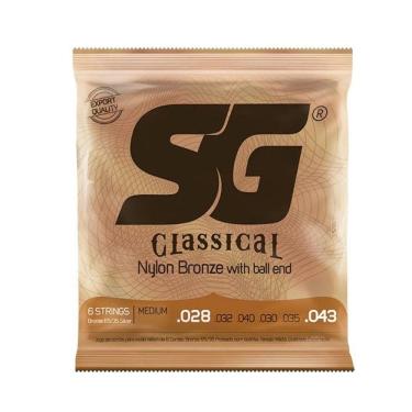 Imagem de Encordoamento P/ Violão Nylon Sg C/ Bolinha Tensão Média - Ec0214