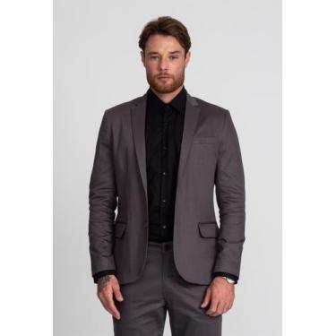 Imagem de Blazer Docthos Slim Sarja Liso, 044 grafite, 50