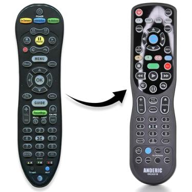 Imagem de Anderic S30-S1B para AT&T U-Verse Cable Set Top Boxes | Controle remoto universal de aprendizagem para 4 dispositivos | S30-S1A | 5601BC0001R - RRS30S1B