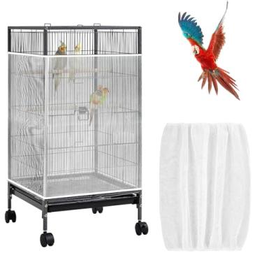 Imagem de Rede grande para gaiola de pássaros, capas universais ajustáveis para gaiolas de pássaros de poliéster, gaiolas de pássaros, coletor de sementes, forros, gaiolas de pássaros, acessórios para gaiola de