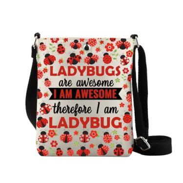 Imagem de Bolsa de ombro Ladybugs Ladybug Lover Gift Good Luck Lady Beetle Gift Ladybug Inspire Bolsa tiracolo Presentes de joaninha, I Am Awesome Cb