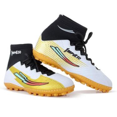 Imagem de chuteira society adulto - impulso, Branco dorada, 43