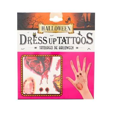 Imagem de Tatuagem Temporária para Pele de Halloween - Mordidas - 1 unidade - Ri