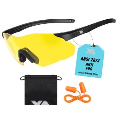 Imagem de xaegistac Óculos de segurança - Óculos de tiro anti-neblina, amplo campo de visão, almofada de nariz macia para tiro, caça, airsoft ao ar livre