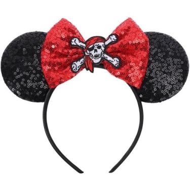 Imagem de Bandana UNSPAZ Pirate Mouse Ears Pirate Theme Pirate para mulheres