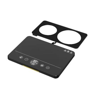 Imagem de Generic Aquecedor de xícaras de café com desligamento automático, programação inteligente portátil com temporizador, placa aquecedora de café para festas, Preto