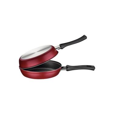 Imagem de Omeleteira Alumínio Loreto Antiaderente 20Cm Vermelho - TRAMONTINA, Ve