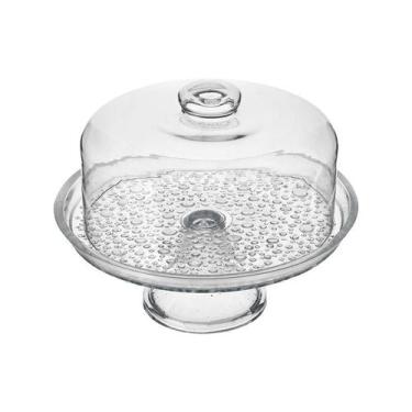 Imagem de Porta Bolo Vidro Redondo C/Tampa E Pé 1830 - VITAZZA