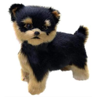 Imagem de Yorkshire Dog Toys Brinquedos de pelúcia Simulação Modelos animais Pre