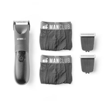 Imagem de MANCLUB Kit Black: O Desmatador + 2 Lâminas de Cerâmica + 2 Cuecas Boxer