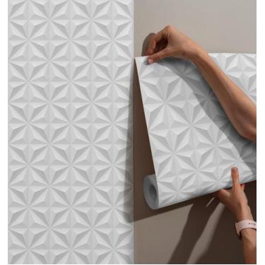 Imagem de Papel de Parede Adesivo efeito 3D para Quarto Cozinha Sala Autocolante