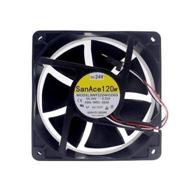 Imagem de 9WF1224H1D03 DC24V 0,32A 120 * 120 * 38 mm para Sanyo para Fanuc Ventilador à prova d'água Processador Cooler Ventilador dissipador de calor para computador