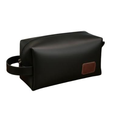 Imagem de Necessaire Estojo Organizador Bolsa de Mão Couro Legítimo (Preta)