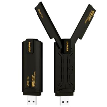 Imagem de [Atualizado para WiFi 6E] Adaptador USB FENVi AXE5400 WiFi 6E, Tri-Band 6GHz/5GHz/2,4GHz, receptor de rede sem fio de 5400Mbps Dongle para Win11/10, WPA3, adaptador de rede sem fio USB WiFi Dongle