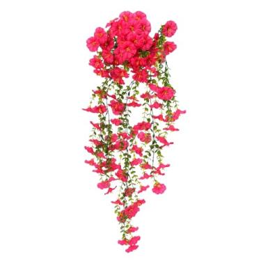 Imagem de Flores artificiais resistentes aos raios UV, decoração floral sintética para jardim, varanda, parede, não desbota, cor de longa duração (vermelho)