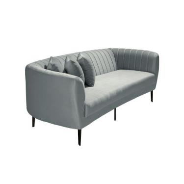 Imagem de Sofá Living Itália 1,90 - Best Mobília, Linho Cinza Mescla