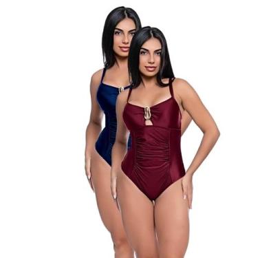 Imagem de Maiô Modelador Chapa Barriga Kit Duas Unidades Com Bojo - Hype Modas, 