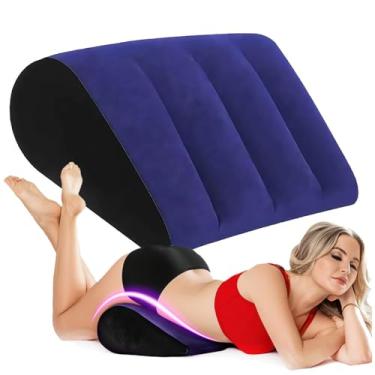 Imagem de Travesseiro Inflável Triangular Multifuncional Almofada Postural Para Casal