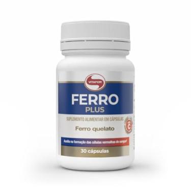 Imagem de Ferro Quelato Plus Com Vitamina C Vitafor 30 Cps - Original