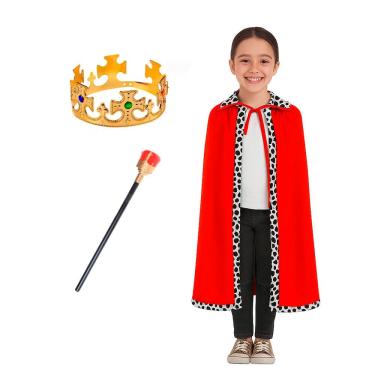 Imagem de Fantasia Completa Capa de Rainha Infantil Cosplay Imperatriz Realeza Traje Manto Princesa Encantada Festa de Aniversário