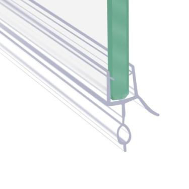 Imagem de Vedação inferior para porta de chuveiro sem moldura para vidro de 6 mm, 91 cm de comprimento, vinil, transparente