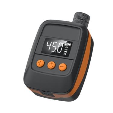 Imagem de Bomba de pneu de bicicleta elétrica com medidor, bomba de bicicleta de 150 PSI, desligamento automático, inflador portátil de pneu de bicicleta para válvula Presta e Schrader, mini bomba de ar