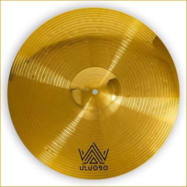 Imagem de Ride Cymbal ULUOBO em aço inoxidável dourado de 20 cm para iniciantes