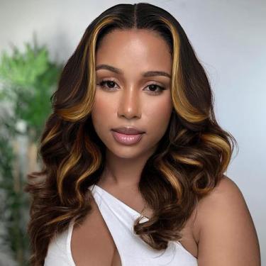 Imagem de Peruca Tinashe Human Hair, sem cola, emoldurando o rosto, franja de 18