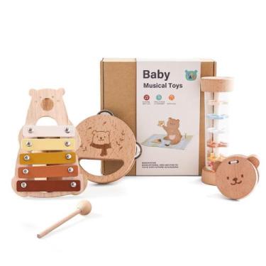 Imagem de Conjunto de instrumentos musicais IEATFO Baby com Castanet Rainmaker