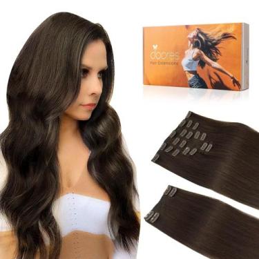 Imagem de Clipe de extensões de cabelo em cabelo humano DOORES 22 polegadas 150 