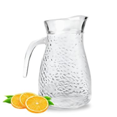 Imagem de Jarra De Vidro Transparente 1,2L Para Suco Água Bar Buffet