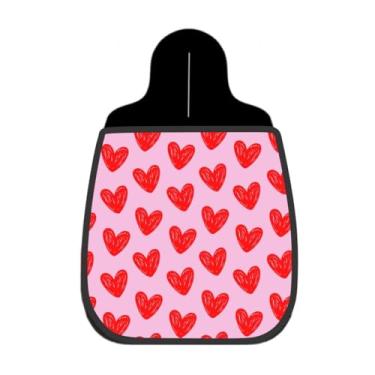 Imagem de Lixeira De Carro Organizador Lixinhocar Corações Vermelhos Rosa