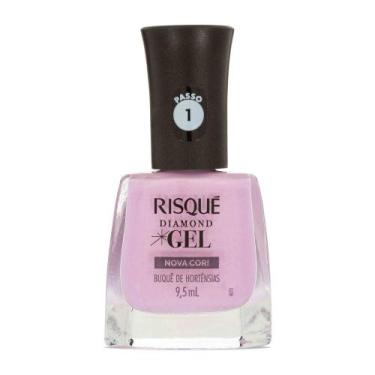 Imagem de Esmalte Lilás Risqué Diamond Gel Buquê de Hotênsias Cremoso 9,5 ml