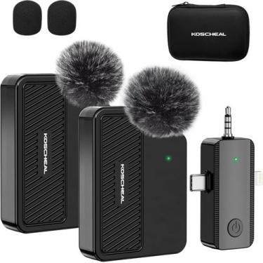 Imagem de Microfone de lapela sem fio KOSCHEAL 3 em 1 para iPhone