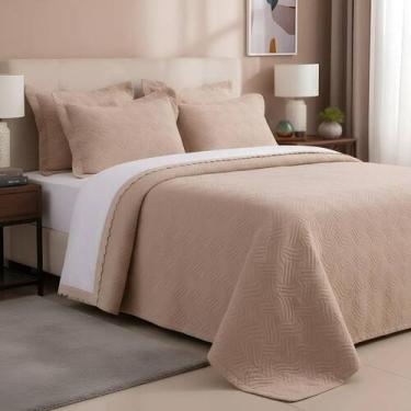 Imagem de Colcha King Size Amber Bordada Luxo 250 Fios Maciez Total - De Luca En