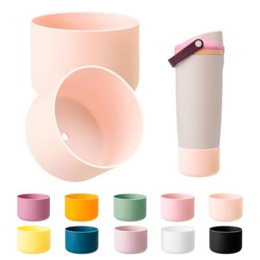 Imagem de Bluwing 2 peças de bota de silicone para Owala 850.5 g 1,134.0 g FreeSip Sway garrafas e copos, mangas protetoras de silicone para copos Owala (marfim, 2 peças)