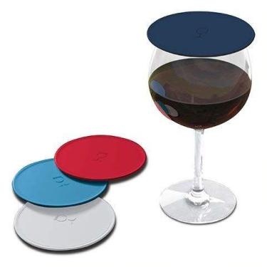 Imagem de Tampa de vidro Coverware Drink Tops Tap and Seal, pacote com 4
