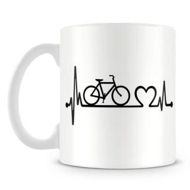 Imagem de Caneca Personalizada Bike do Coração - Porcelana Branca - Amo Canecas