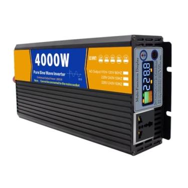 Imagem de Inversor de Corrente para Carro de Onda Senoidal Pura 4000W DC12V 24V 48V 60V 72V para AC 110V 220V com 1 Tomada AC, Ecrã LCD para Caminhões, Casa, Barcos,60v to 220v