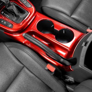 Imagem de Cnaurda Acabamento de console central de carro ABS, capa de moldura de painel de câmbio interno compatível com KIA Soul 2020-2025 (vermelho)