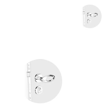 Imagem de Fechadura Open Golf Externa 40mm Ros22 Cromado (40x53 PY53) Soprano