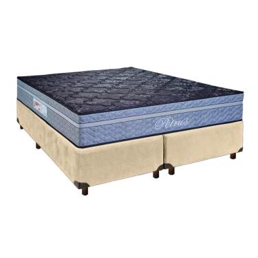Imagem de Conjunto Cama Box Blindado Casal + Colchão Molas Ensacadas Petrus Paropas