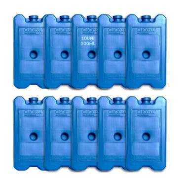 Imagem de Kit Gelo Gel Artificial Reutilizável 10 Unidades 200ml Rígido - GeloTe