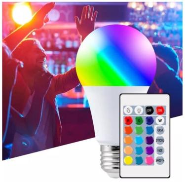 Imagem de Lâmpada LED ETHO IMPORT 10W RGB 16 cores com controle remoto