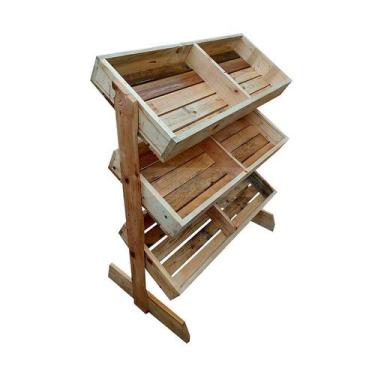 Imagem de Locação de Expositor de Pallet de Madeira 105x40x125 cm - PALLET SP